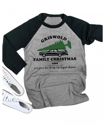 Griswold Family Christmas Vacation Shirt Women Funny Xmas Baseball Tee Festival Shirt Black $13.99 T-Shirts