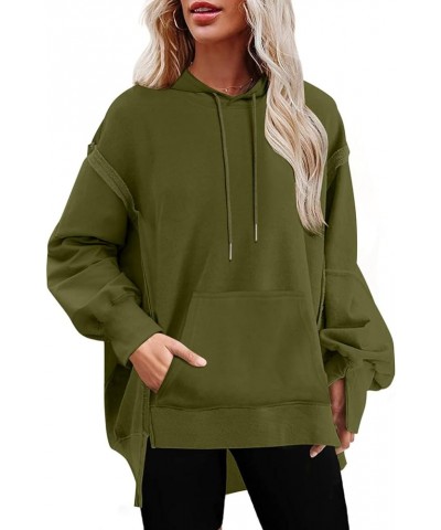 Women's Oversized Hoodies Sweatshirts Lightweight Fashion 2023 Pullover Fall Casual Drawstring Hoodie with Pocket Guacamole G...