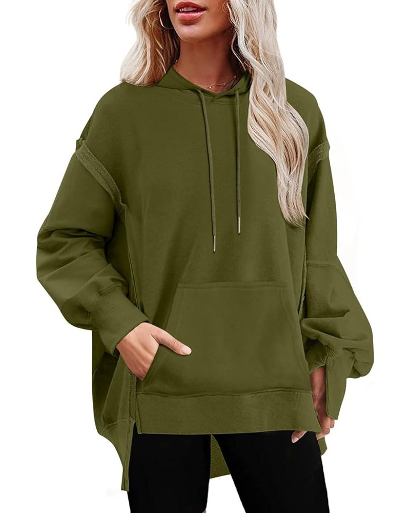 Women's Oversized Hoodies Sweatshirts Lightweight Fashion 2023 Pullover Fall Casual Drawstring Hoodie with Pocket Guacamole G...