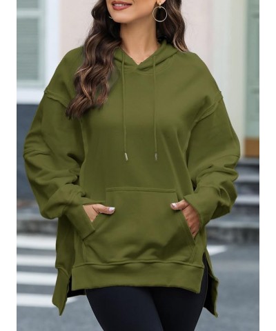 Women's Oversized Hoodies Sweatshirts Lightweight Fashion 2023 Pullover Fall Casual Drawstring Hoodie with Pocket Guacamole G...