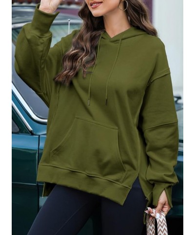 Women's Oversized Hoodies Sweatshirts Lightweight Fashion 2023 Pullover Fall Casual Drawstring Hoodie with Pocket Guacamole G...