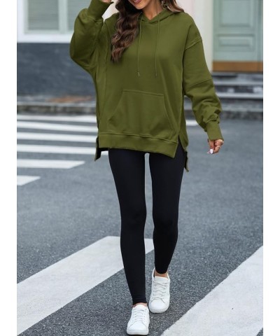 Women's Oversized Hoodies Sweatshirts Lightweight Fashion 2023 Pullover Fall Casual Drawstring Hoodie with Pocket Guacamole G...