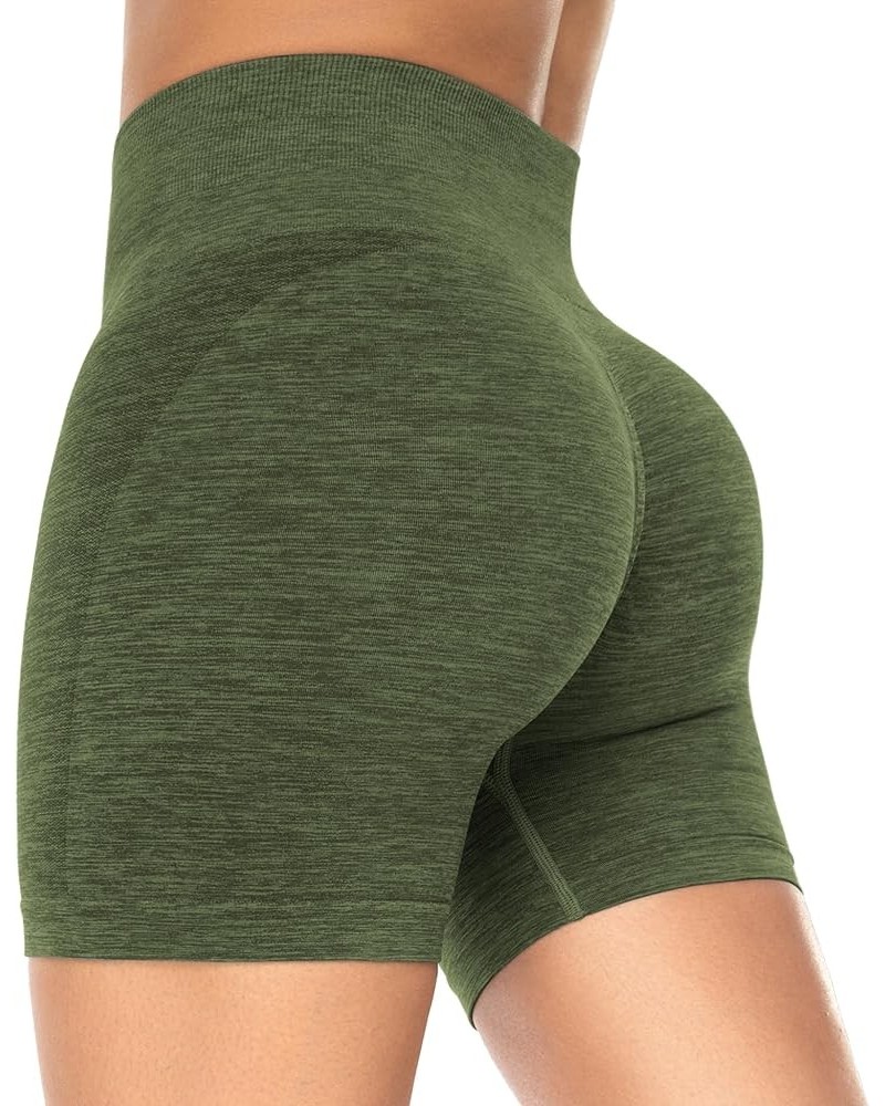 Intensify Athletic Shorts for Women Seamless Scrunch Workout Shorts High Waisted Active Gym Yoga Shorts 1 Army Green $13.43 A...