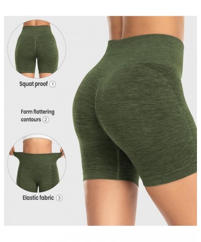 Intensify Athletic Shorts for Women Seamless Scrunch Workout Shorts High Waisted Active Gym Yoga Shorts 1 Army Green $13.43 A...