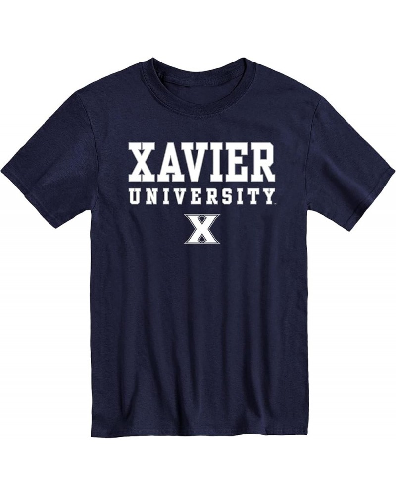 Spirit Logo Adult Unisex Short-Sleeve T-Shirt Xavier Musketeers - Navy $16.17 T-Shirts