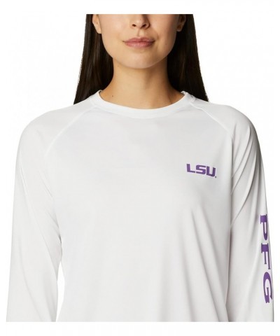 Women's Collegiate Tidal Tee Ls Shirt LSU Tigers Medium Lsu - White/Vivid Purple $32.75 T-Shirts