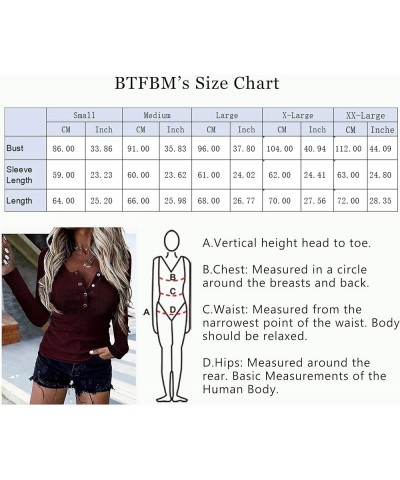 Women Long Sleeve V Neck Button Up Solid Tops Blouses Trendy Slim Fit Lace Sleeves Ribbed Knit Casual Shirts Tunic Solid Wine...