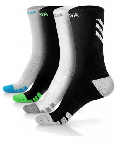 Dri-tech Compression Crew Socks (4/6 Pairs), Comfort Boost Circulation White / Black / Green / Grey (4 Pairs) $12.50 Socks