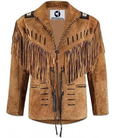 Traditional Western Cowboy Leather Jacket for men Design 3 $37.50 Jackets
