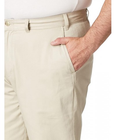 Men's Big and Tall Twill Flat-Front Pant True Stone $11.44 Pants