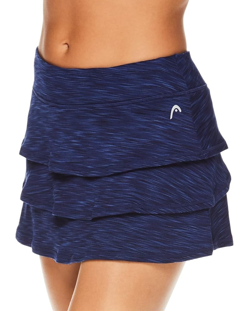 Women's Athletic Tennis Skort - Performance Training & Running Skirt Scallop Medieval Blue Sea $11.28 Skirts