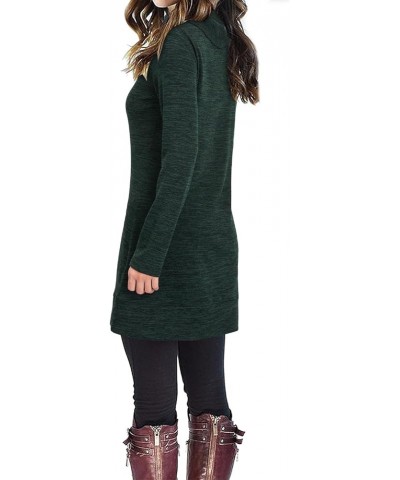 Women's 2023 Winter Dress Tunic Tops for Leggings Long Sleeve Sweater Cowl Neck Fashion Shirt Dress Green3197-g $18.34 Tops