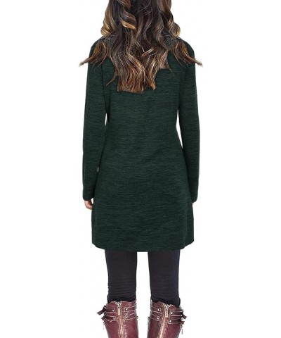 Women's 2023 Winter Dress Tunic Tops for Leggings Long Sleeve Sweater Cowl Neck Fashion Shirt Dress Green3197-g $18.34 Tops