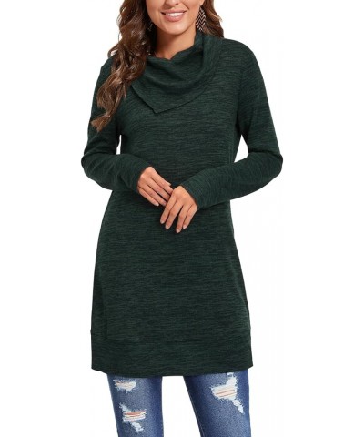 Women's 2023 Winter Dress Tunic Tops for Leggings Long Sleeve Sweater Cowl Neck Fashion Shirt Dress Green3197-g $18.34 Tops