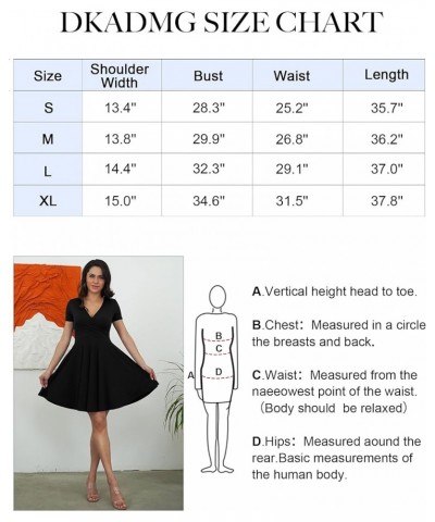 Women's Short Sleeve V Neck Wrap Dress Bocydon Casual Summer Mini Dress Black $13.99 Dresses