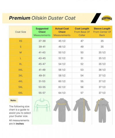 Premium Oilskin Duster Coat Waterproof Cotton Unisex Cowboy Cowgirl Western Workwear Black $40.95 Coats