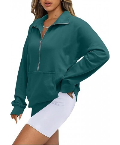 Fall Clothes For Women 2023 Trendy,Women's Fashion Long Sleeve Pullover Half Zip Sweatshirts Cropped Sweatshirts With Pocket ...