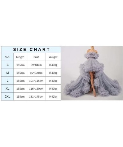 Off Shoulder Maternity Photoshoot Prom Gown Puffy Ruffles Tulle High Low Formal Evening Dresses Olive $52.24 Dresses