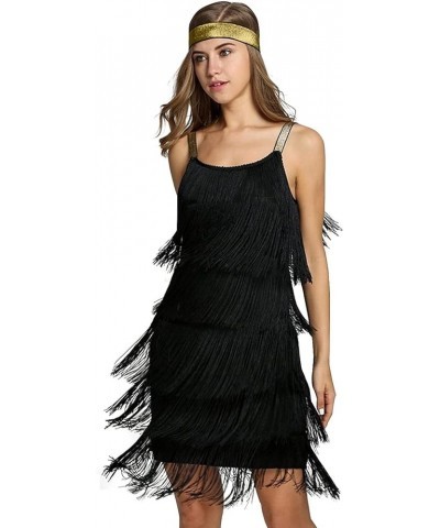 Dresses for Women 2023 Sexy Fringe Glitter Spaghetti Straps Bodycon Sexy Club Night Party Prom Dress 3-black $27.44 Dresses