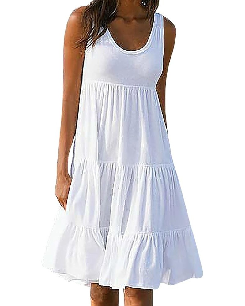 Womens Dresses Sleeveless a Line Dress Summer Casual T Shirt Dresses Boho Floral Print Beach Dress Short Sleeve Sundress 16 $...