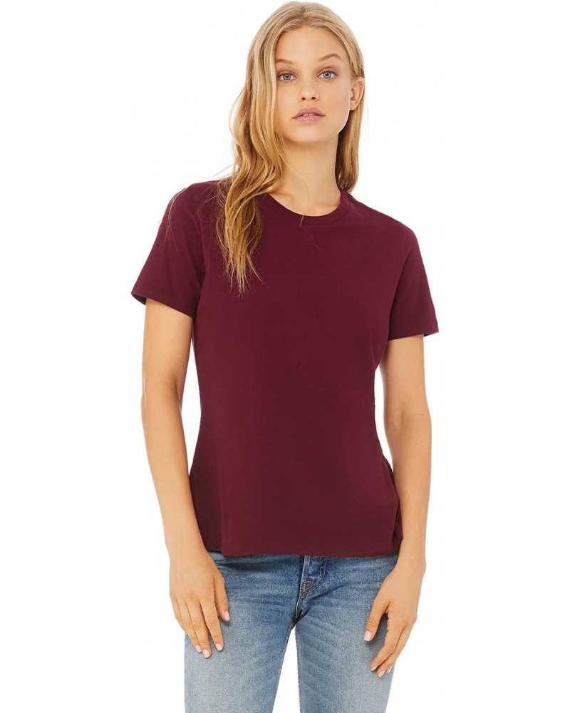 Ladies' Relaxed Jersey Short-Sleeve T-Shirt S MAROON $6.63 T-Shirts