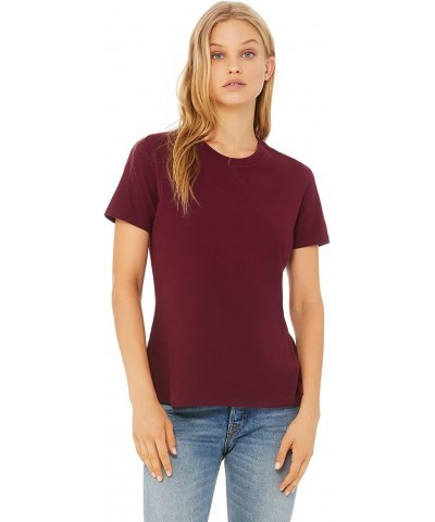 Ladies' Relaxed Jersey Short-Sleeve T-Shirt S MAROON $6.63 T-Shirts