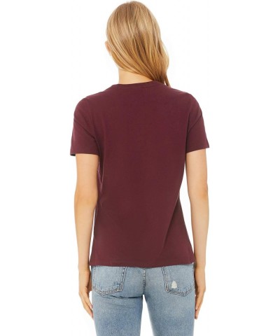 Ladies' Relaxed Jersey Short-Sleeve T-Shirt S MAROON $6.63 T-Shirts