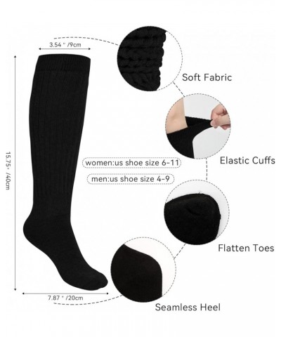 Slouch Socks Women Knee High Scrunch Scrunchie Socks 3 Pairs Size 6-11 Black $14.74 Socks