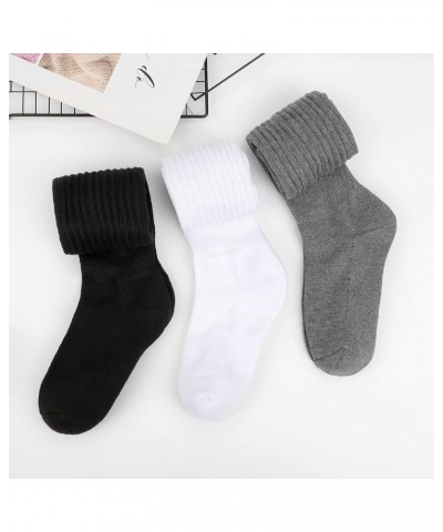 Slouch Socks Women Knee High Scrunch Scrunchie Socks 3 Pairs Size 6-11 Black $14.74 Socks