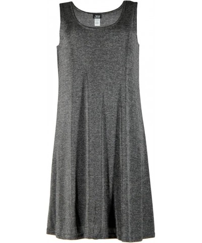 Women's Tank Mini Dress – Sleeveless Scoop Neck Casual Solid Stretch T Shirt Short One Piece Heather Grey $17.39 Dresses