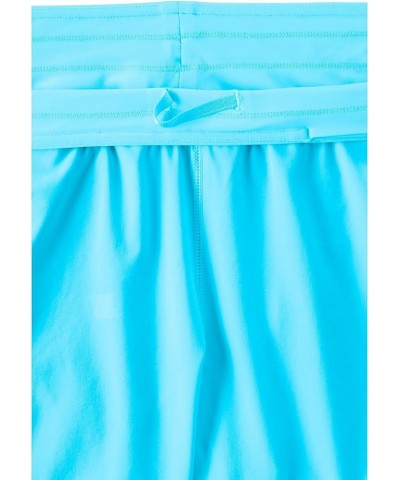 Women's 11" Quick Dry Elastic Waist Modest Board Shorts Swim Cover-up Shorts with Panty Turquoise $19.73 Swimsuits