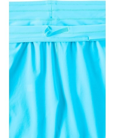 Women's 11" Quick Dry Elastic Waist Modest Board Shorts Swim Cover-up Shorts with Panty Turquoise $19.73 Swimsuits