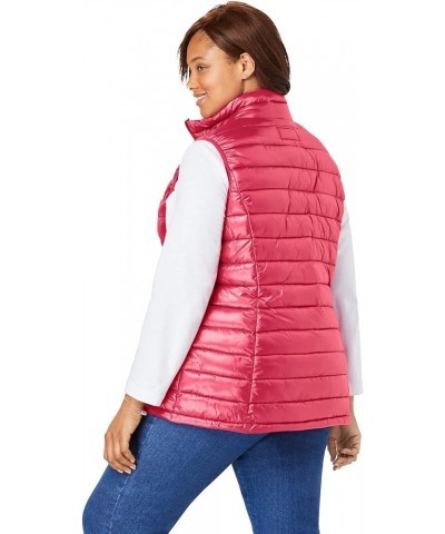 Women's Plus Size Packable Puffer Vest Grenadine Ombre $25.60 Vests