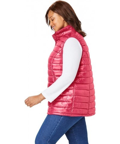 Women's Plus Size Packable Puffer Vest Grenadine Ombre $25.60 Vests