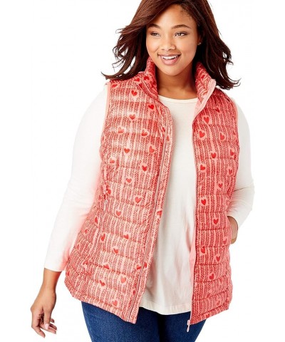 Women's Plus Size Packable Puffer Vest Grenadine Ombre $25.60 Vests