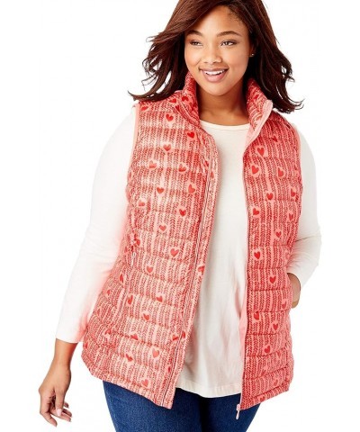 Women's Plus Size Packable Puffer Vest Grenadine Ombre $25.60 Vests