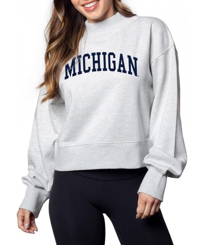 Women's Haily Sweatshirt Michigan Wolverines Ash Grey $11.99 Activewear