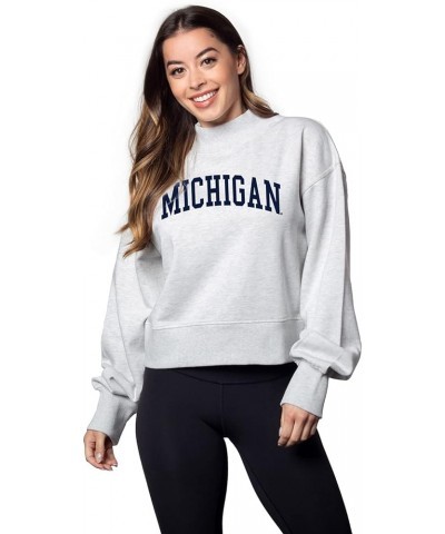 Women's Haily Sweatshirt Michigan Wolverines Ash Grey $11.99 Activewear