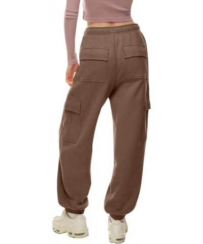 Women's Sweatpants Cinch Bottom Athletic Joggers High Waisted Workout Fit Pants Baggy Lounge Trousers with Pockets Ae-brown $...