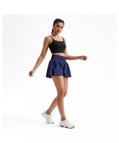 Flowy Athletic Shorts for Women Gym Yoga Workout Running Pleated Tennis Skirts High Waisted Cute Clothes Summer Navy Blue $17...