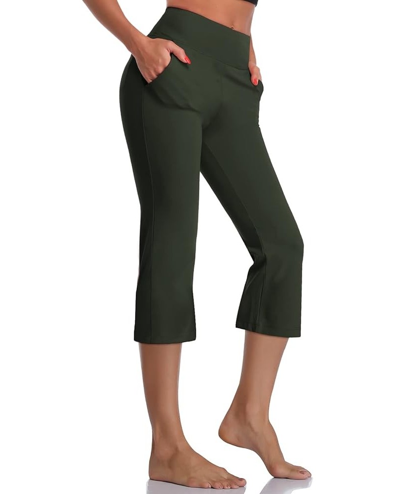 Bootcut Yoga Pants for Women Tummy Control Workout Bootleg Pants High Waist 4 Way Stretch Pants 17'' Inseam 17"inseam/17dark ...