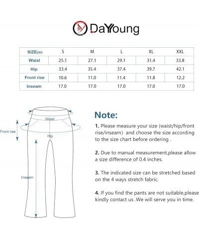 Bootcut Yoga Pants for Women Tummy Control Workout Bootleg Pants High Waist 4 Way Stretch Pants 17'' Inseam 17"inseam/17dark ...