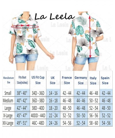 Hawaiian Shirts Womens Beach Short Sleeve Blouse Shirt Button Down Vacation Dress Summer Colorful Blouses for Women Aloha, Bl...