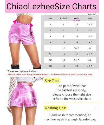 Sexy Booty Shorts, Faux Leather Rave Pants, High Waisted Plus Size Light Pink $19.19 Others