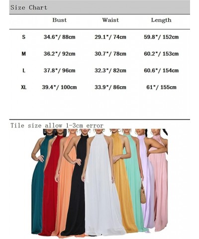 Women's Sexy Summer Jumpsuit Halter Neck Sleeveless Chiffon Wide Leg Long Pant Jumpsuit Romper One Piece Party Outfit Cyan $1...