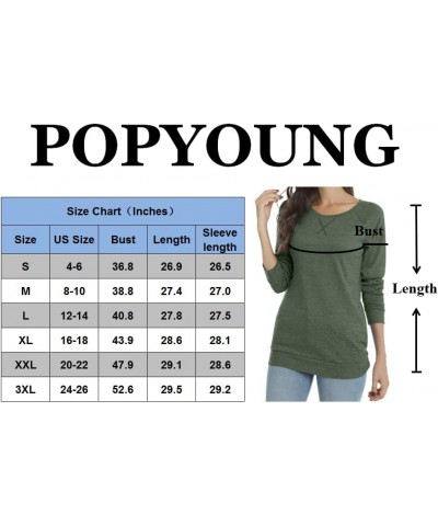 Women's Fall-Winter Long Sleeve Tunic Tops for Leggings Crewneck Casual Blouse Sweatshirt Wine Red $9.46 Tops