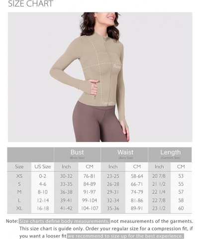 Cloud Feeling Athletic Jacket for Women Full Zip Lightweight Workout Top with Pockets Thumb Holes Shaker Beige $23.19 Jackets