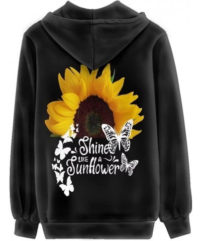 Zip Up Hoodie Sweatshirt Jacket Streetwear for Women Teen Girls Oversized XS-5XL 0 Sunflower Letter $19.50 Hoodies & Sweatshirts