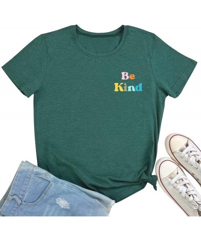 Women Cute Graphic Casual Tees Short Sleeve Tshirts Heather Forest $11.19 T-Shirts