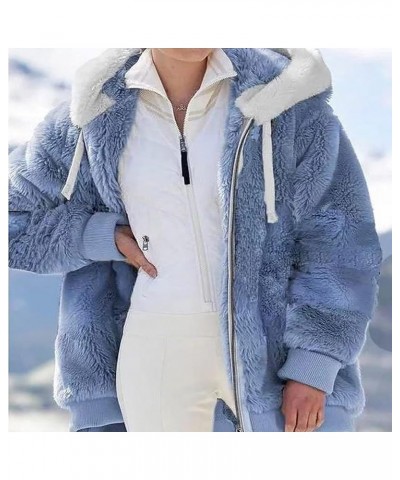 Women 2023 Winter Coats Fuzzy Fleece Lined Sherpa Thicken Jacket Outdoor Warm Zip Fluffy Hoodie Outerwear Fall Outfits Women ...